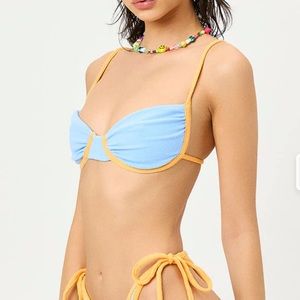 FRANKIES BIKINIS Maggie Terry Top Swim Top Size Small